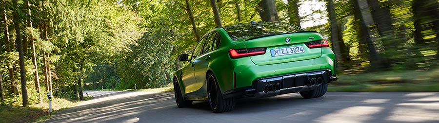2025 BMW M3 Competition super ultrawide wallpaper thumbnail.