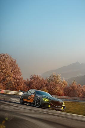 2025 Genesis G70 Track Day Special Concept phone wallpaper thumbnail.