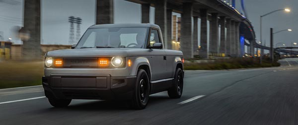 2027 Slate Truck EV super ultrawide wallpaper thumbnail.