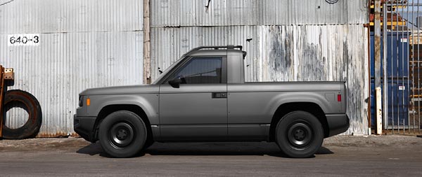 2027 Slate Truck EV super ultrawide wallpaper thumbnail.