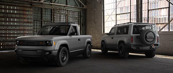 2027 Slate Truck EV super ultrawide wallpaper thumbnail.